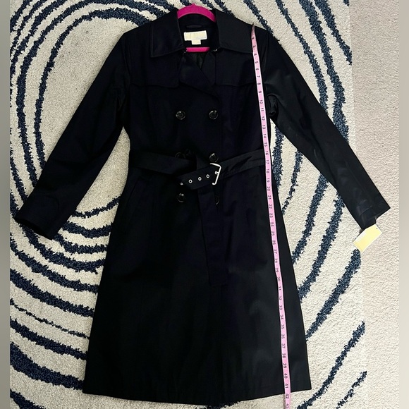 🆕Michael Kors Womens Rain Trench Coat Black, Removable Liner Belted Size M - Picture 9 of 9